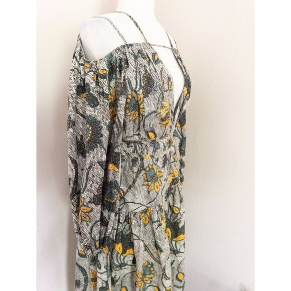 Ulla Johnson Floral Maxi Dress SZ 2 Tahlia Portofino Off Shoulder Boho wedding - Picture 7 of 16